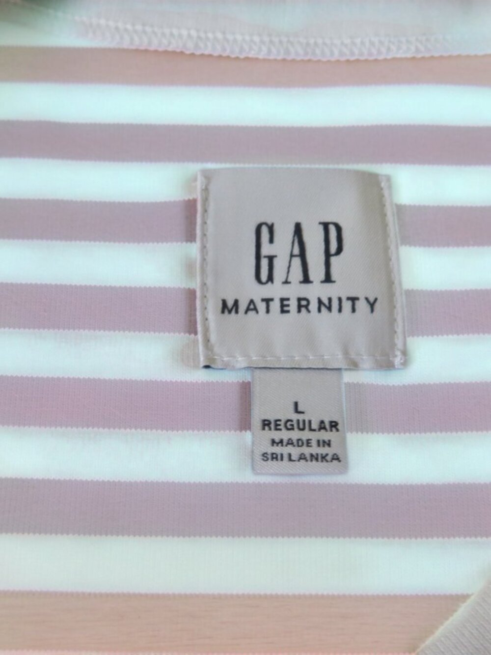 GAP - Maternity Modern Crewneck T-Shirt, Size Large, Red/White Stripes, NWOT - Picture 6 of 9